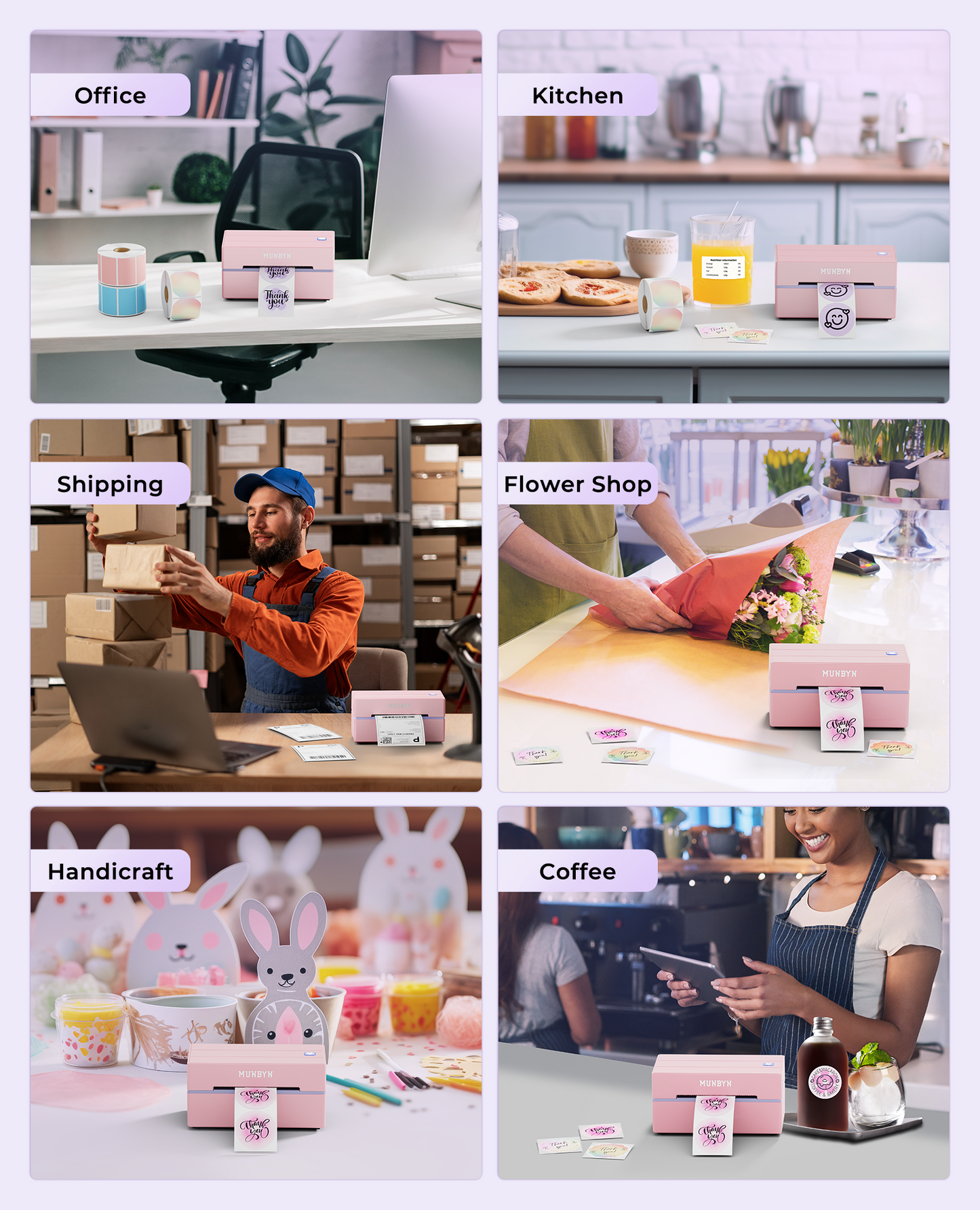 MUNBYN RealWriter 130B Bluetooth Thermal Label Printer