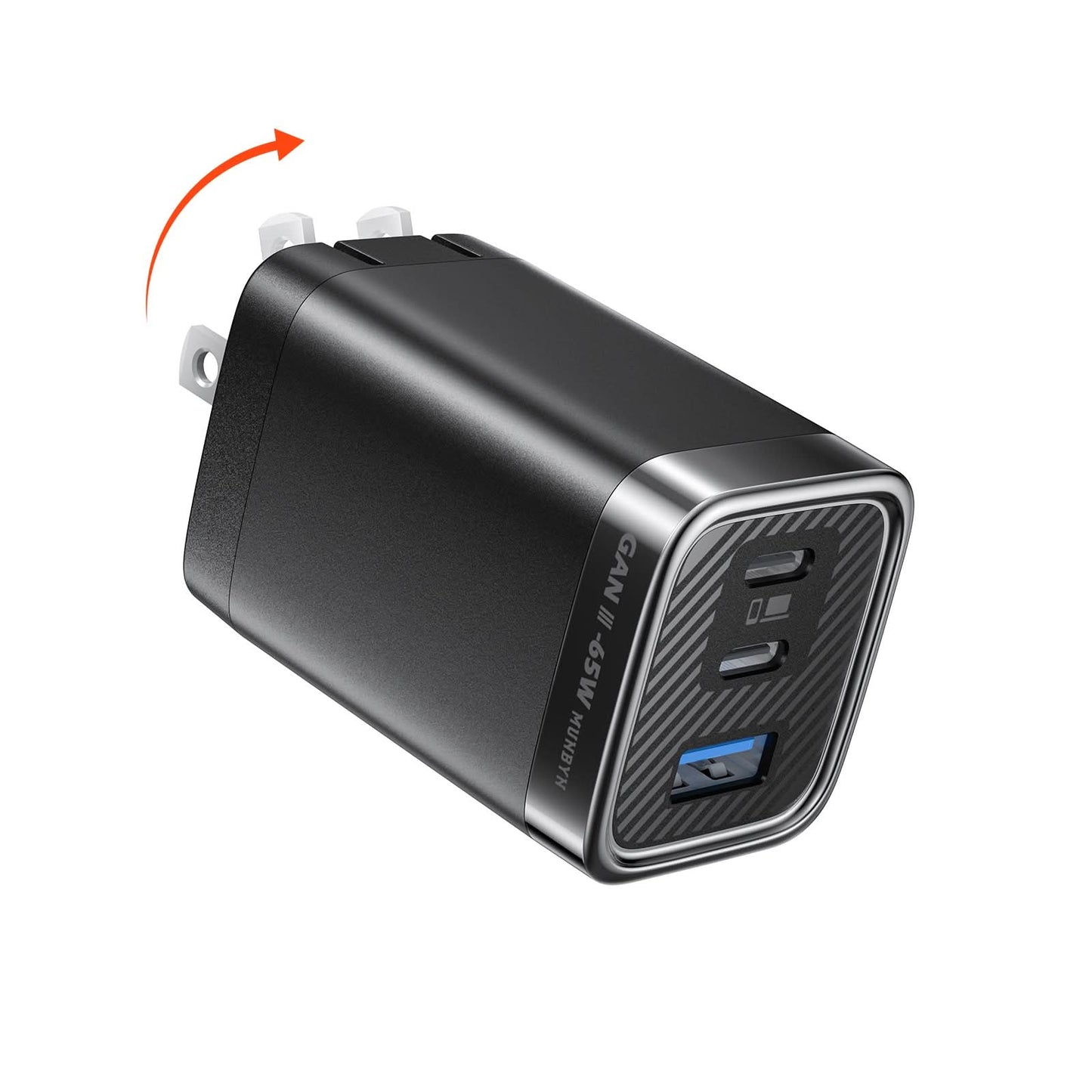 MUNBYN NexGo™ 65W GaN III 3-Port USB C Charger Block