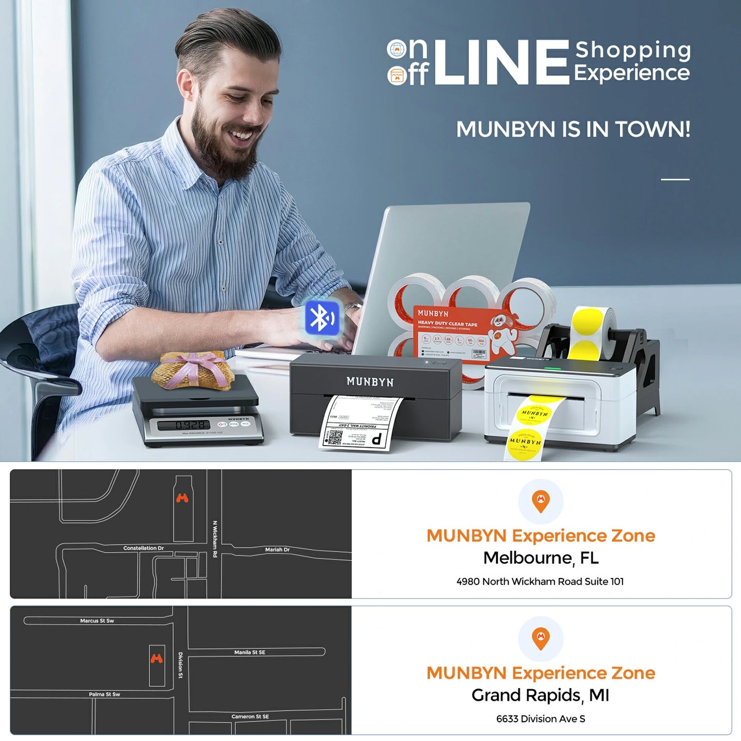 MUNBYN RealWriter 941U USB Thermal Label Printer