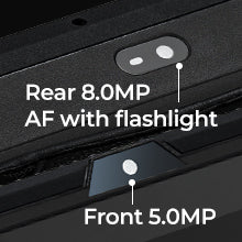MUNBYN IRT09J Windows scanner tablet with touch screen and barcode scanning features, displayed on a white background.