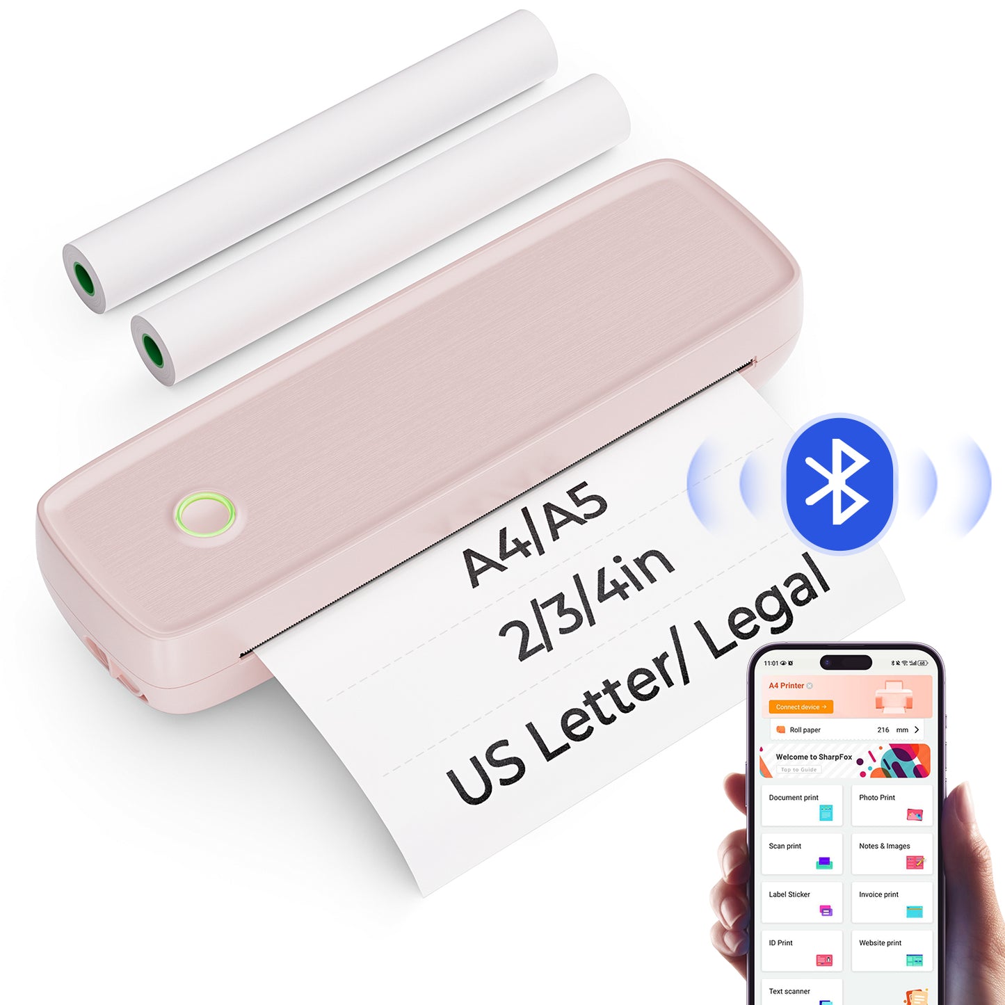 MUNBYN Inkless A4 Portable Wireless Printer ITP04 Limited