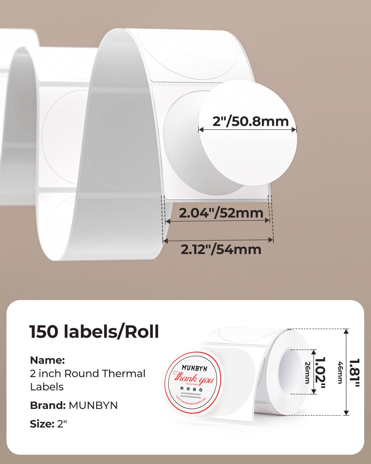 MUNBYN Supplement Branding Label Kit for Custom Packaging