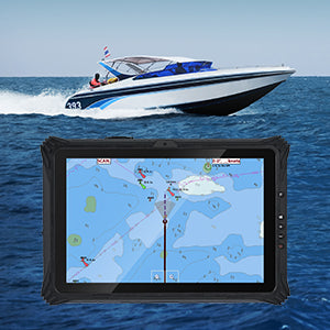 MUNBYN IRT09J Windows scanner tablet with touchscreen display and barcode scanning features, shown in a close-up view.