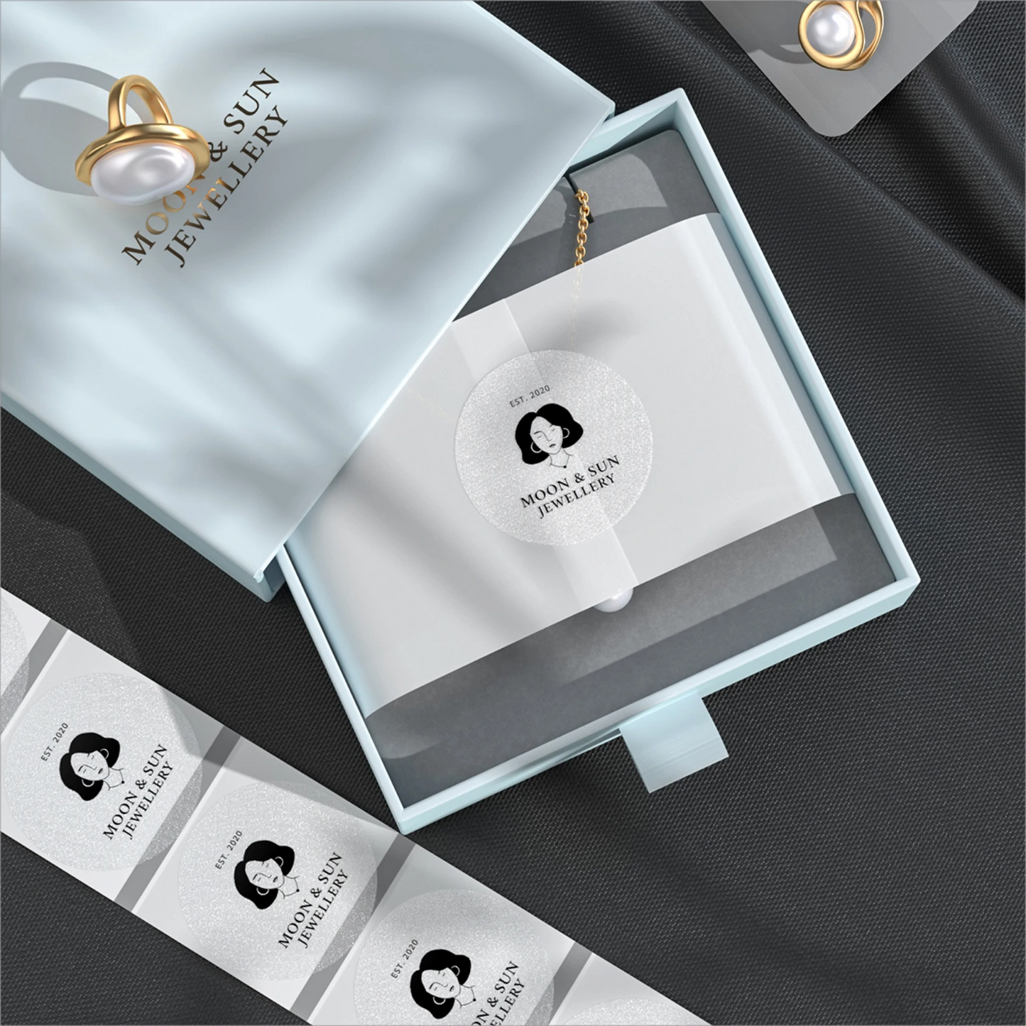 MUNBYN 2" Silver Transparent Thermal Labels (500/Roll)