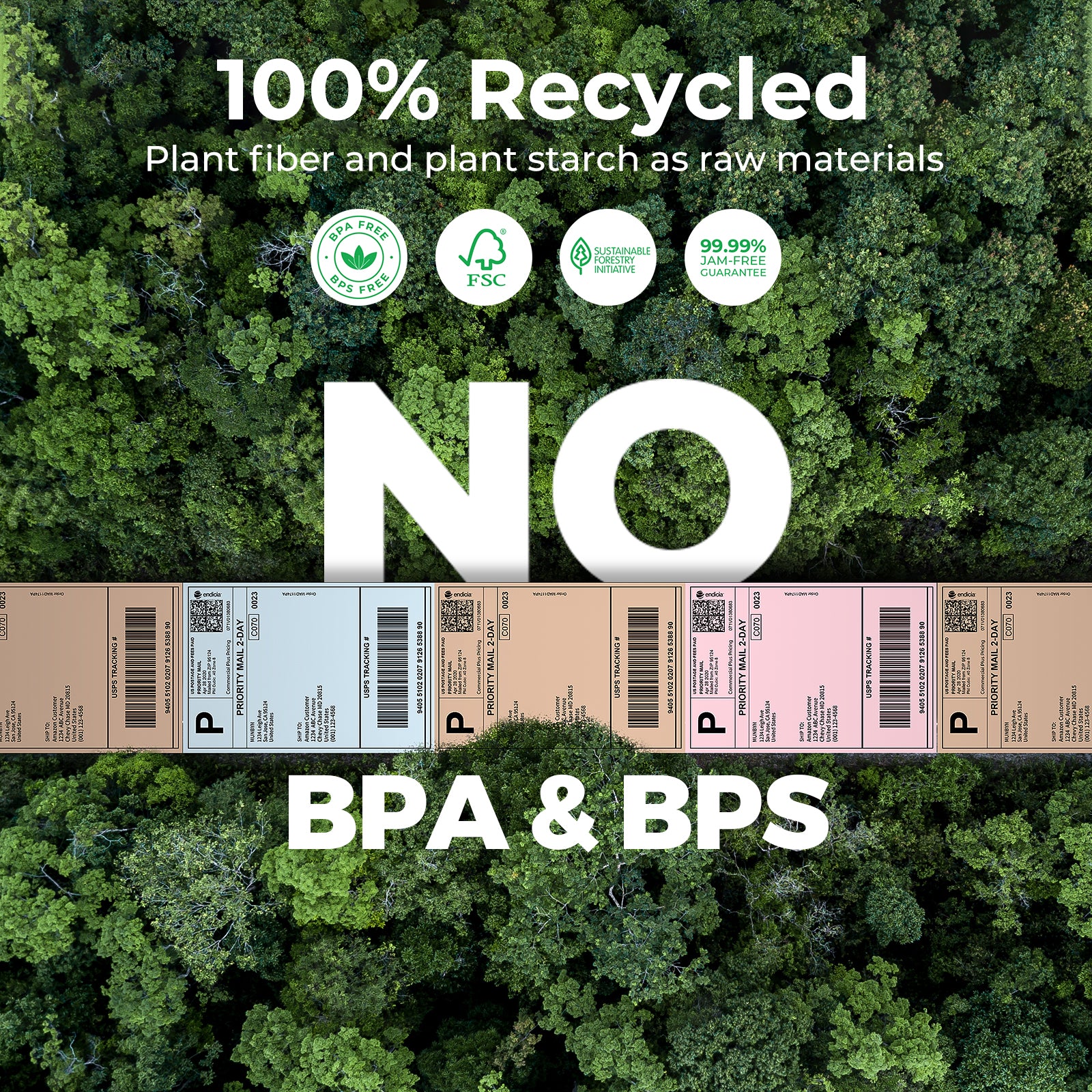 4" x 6" Fan-Fold Labels - MUNBYN