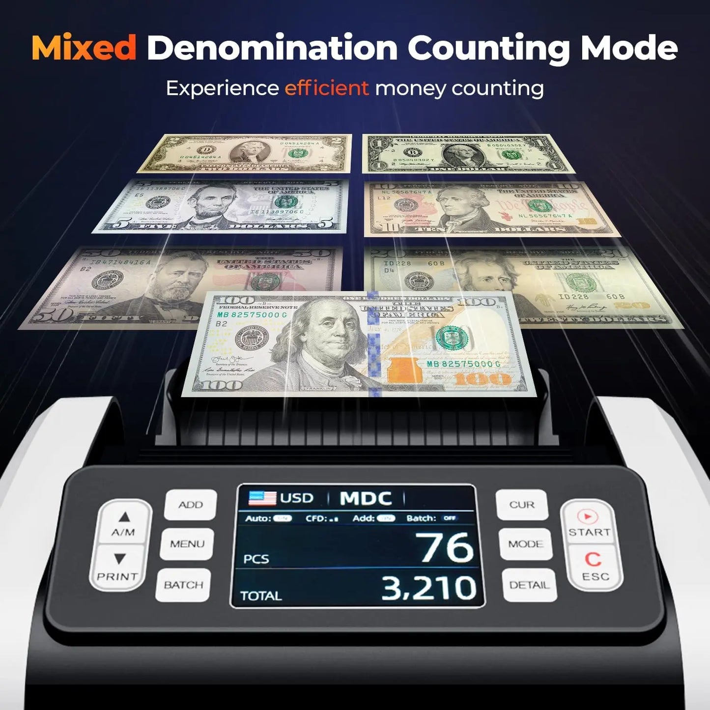 MUNBYN IMC09 Bank-Grade Money Counter