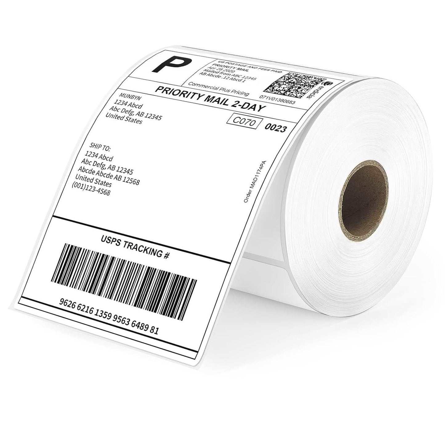 MUNBYN 4"x6" Fan-Fold Five-Proof Technology Direct Thermal Shipping Labels (380/Stack)