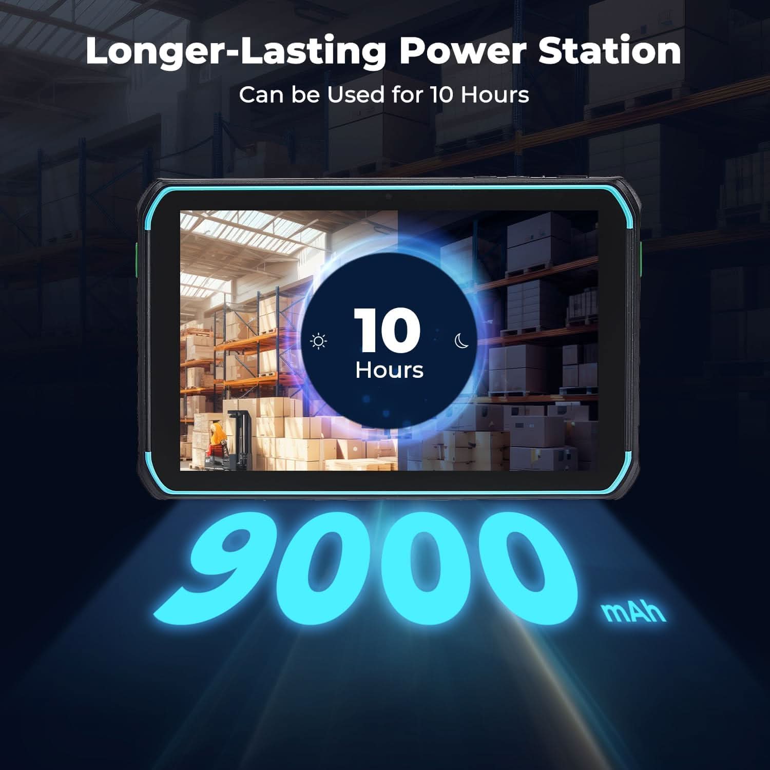 MUNBYN ILT01 Windows scanner tablet with 4GB RAM and 64GB storage, featuring a sleek touchscreen display for business use.