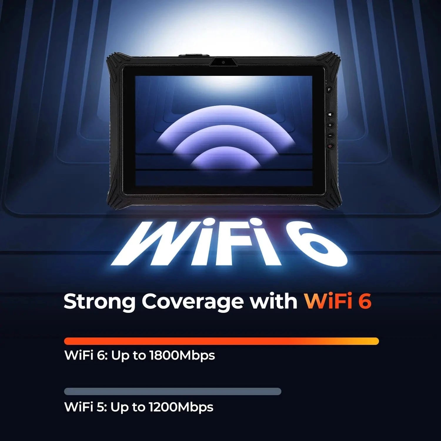 MUNBYN IRT10 Windows scanner tablet with touchscreen display, black and sleek design, used for inventory and barcode scanning.