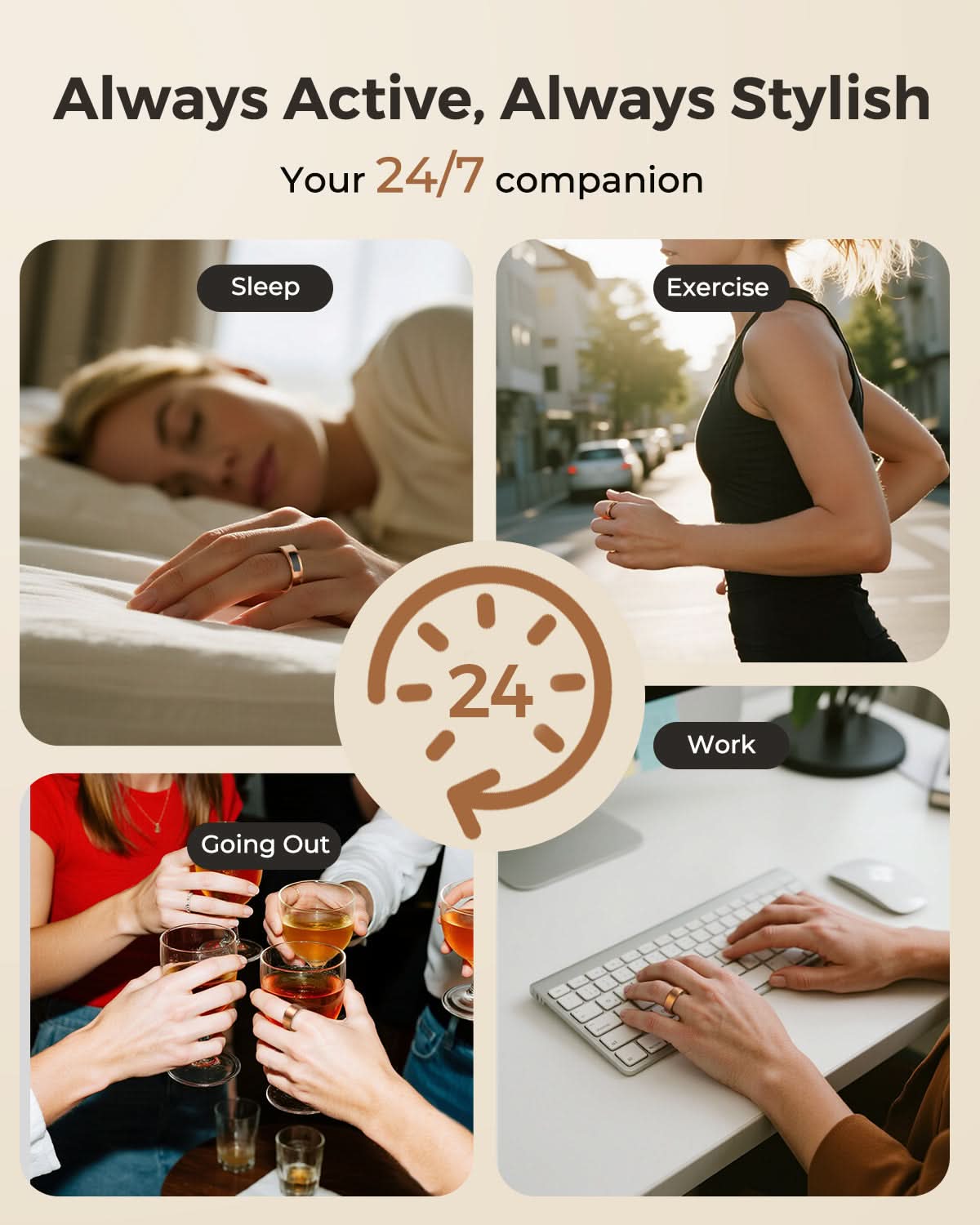 MUNBYN Smart Ring with Sleep and Health Tracking