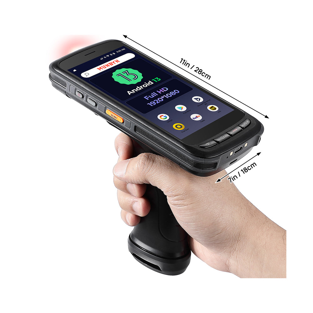 MUNBYN IPDA087P Android 13 with Zebra SE4710 Barcode Scanner