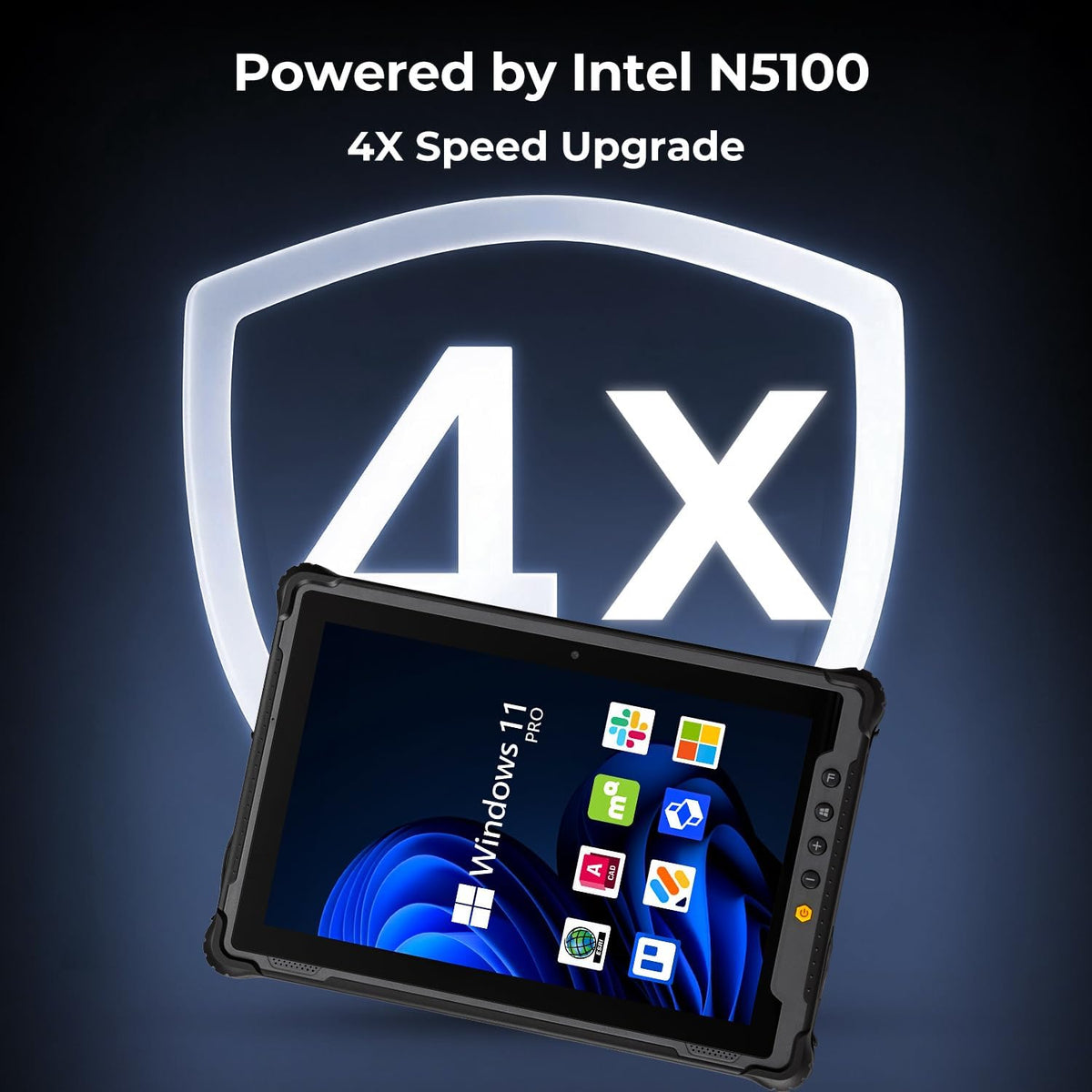 MUNBYN IRT14 10.1" Rugged Windows Tablet with 1000-Nit Display
