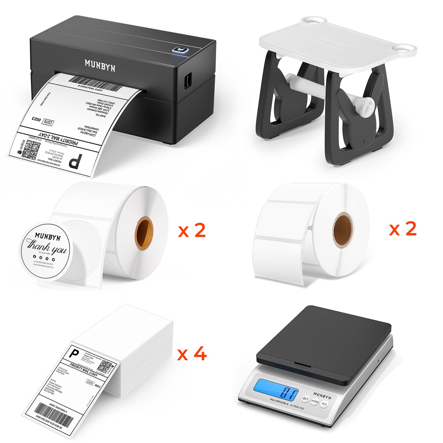 MUNBYN RealWriter 130B Bluetooth Thermal Label Printer Kit