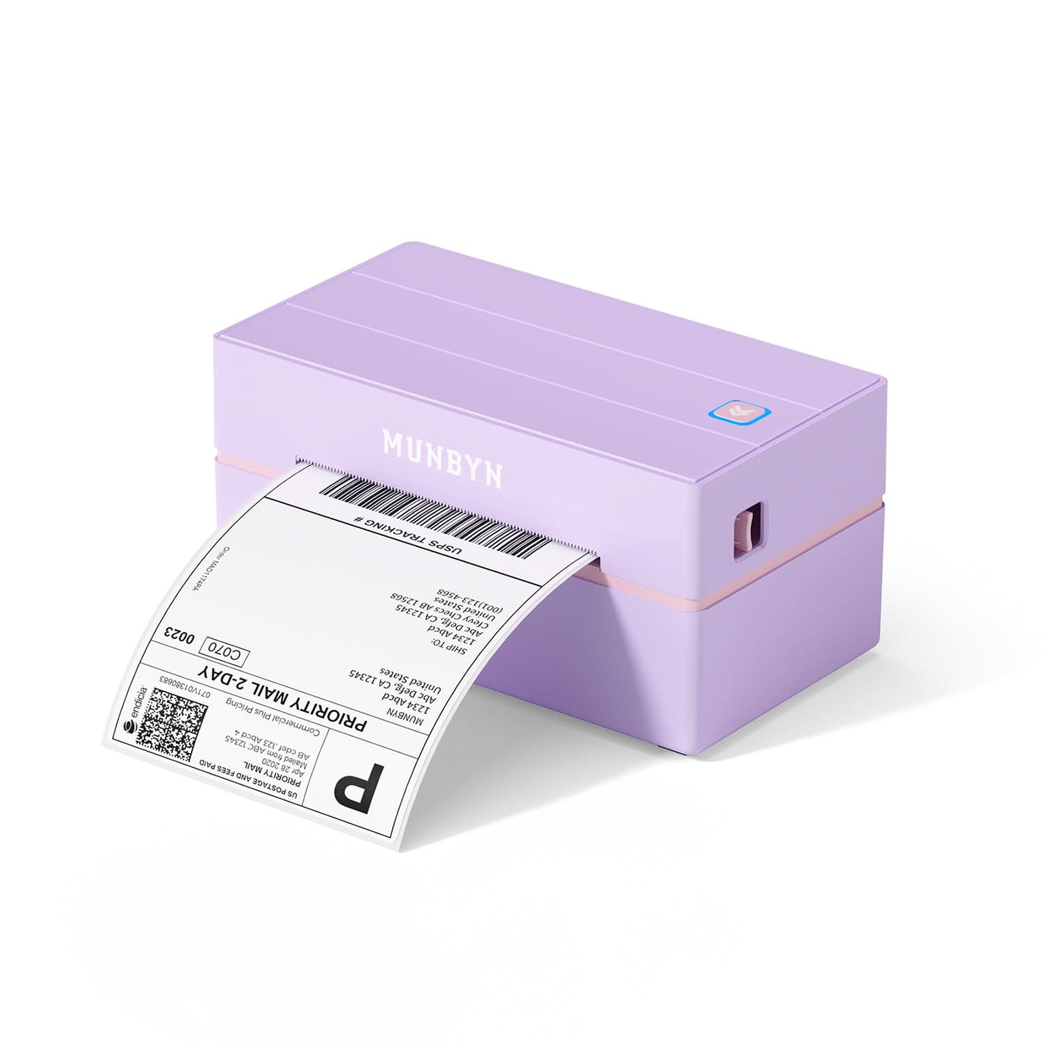 MUNBYN RealWriter 130B thermal label printer purple