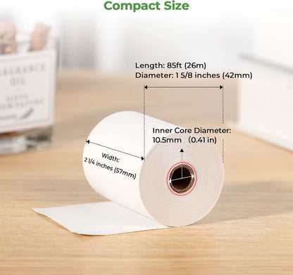 MUNBYN 2 1/4" X 85 ft Thermal Receipt Paper  Cash Register Paper(50 Rolls)
