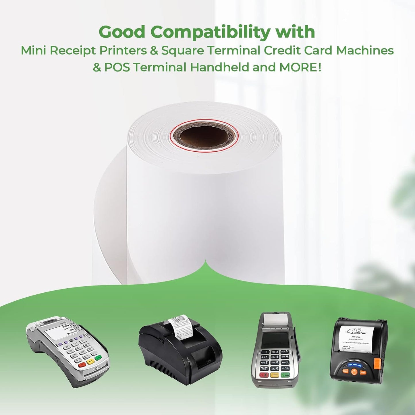 MUNBYN 2 1/4" x 50' BPA Free Thermal Receipt Paper (50 Rolls) for POS Printers