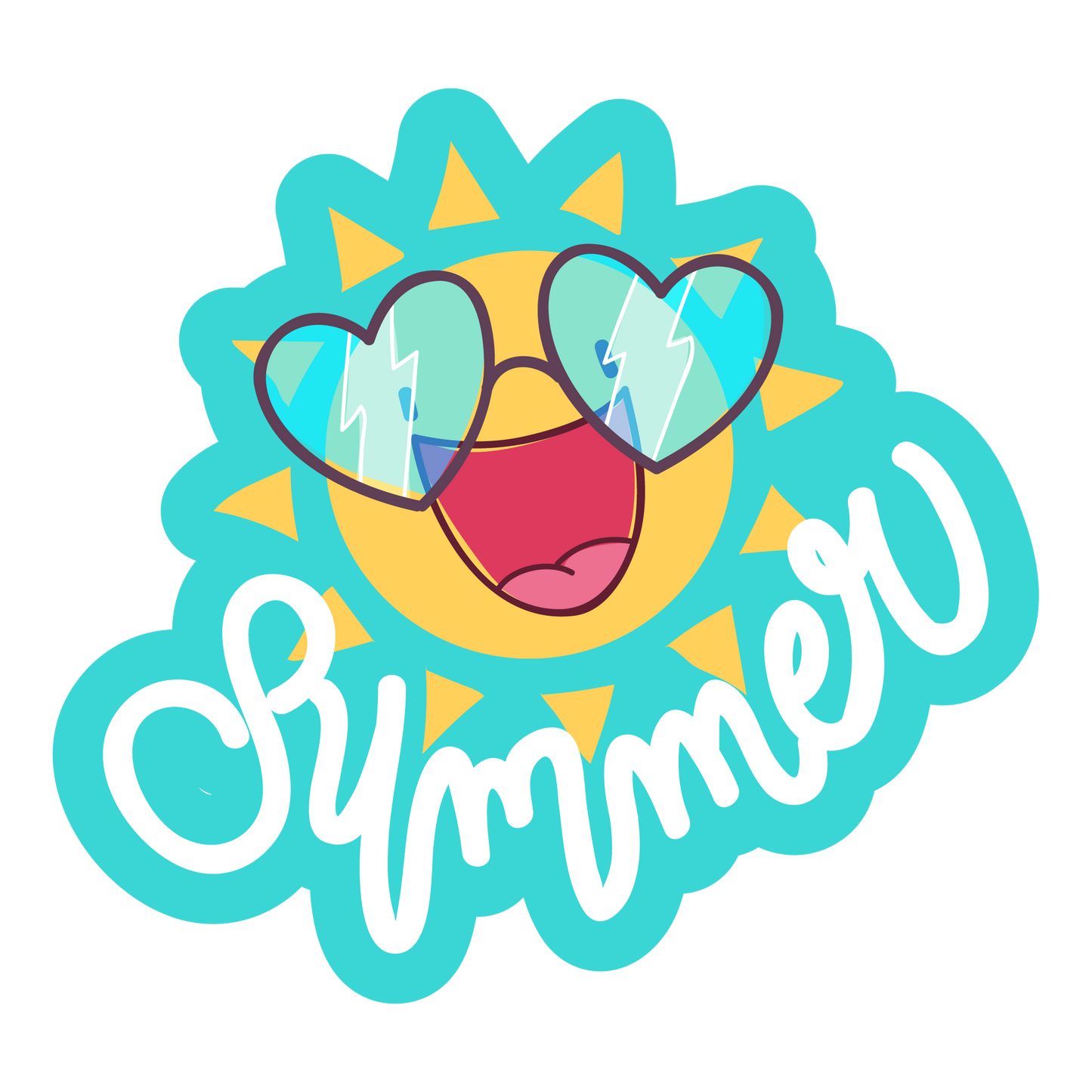 Summer-themed sticker