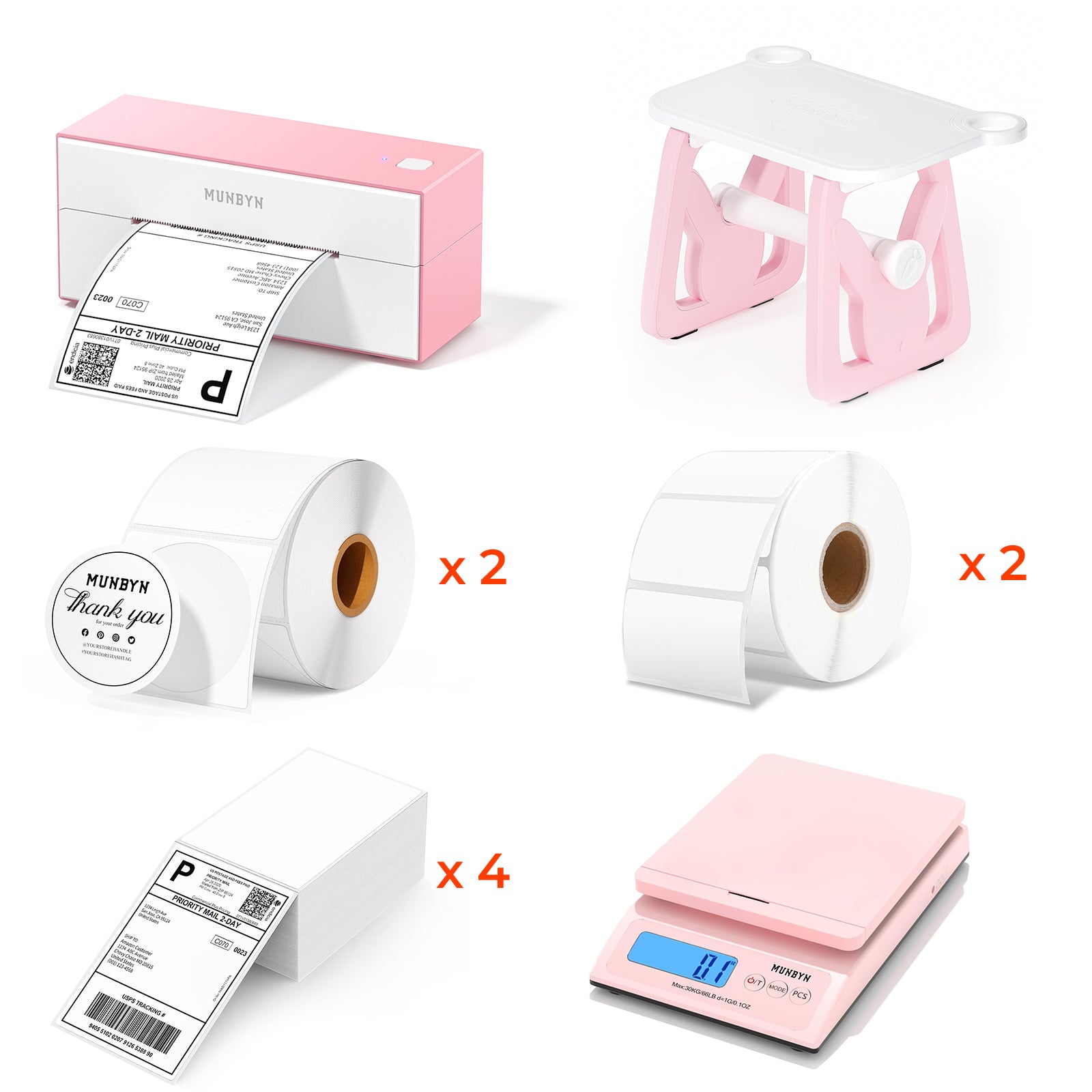 MUNBYN RealWriter 129B Bluetooth Thermal Label Printer Kit