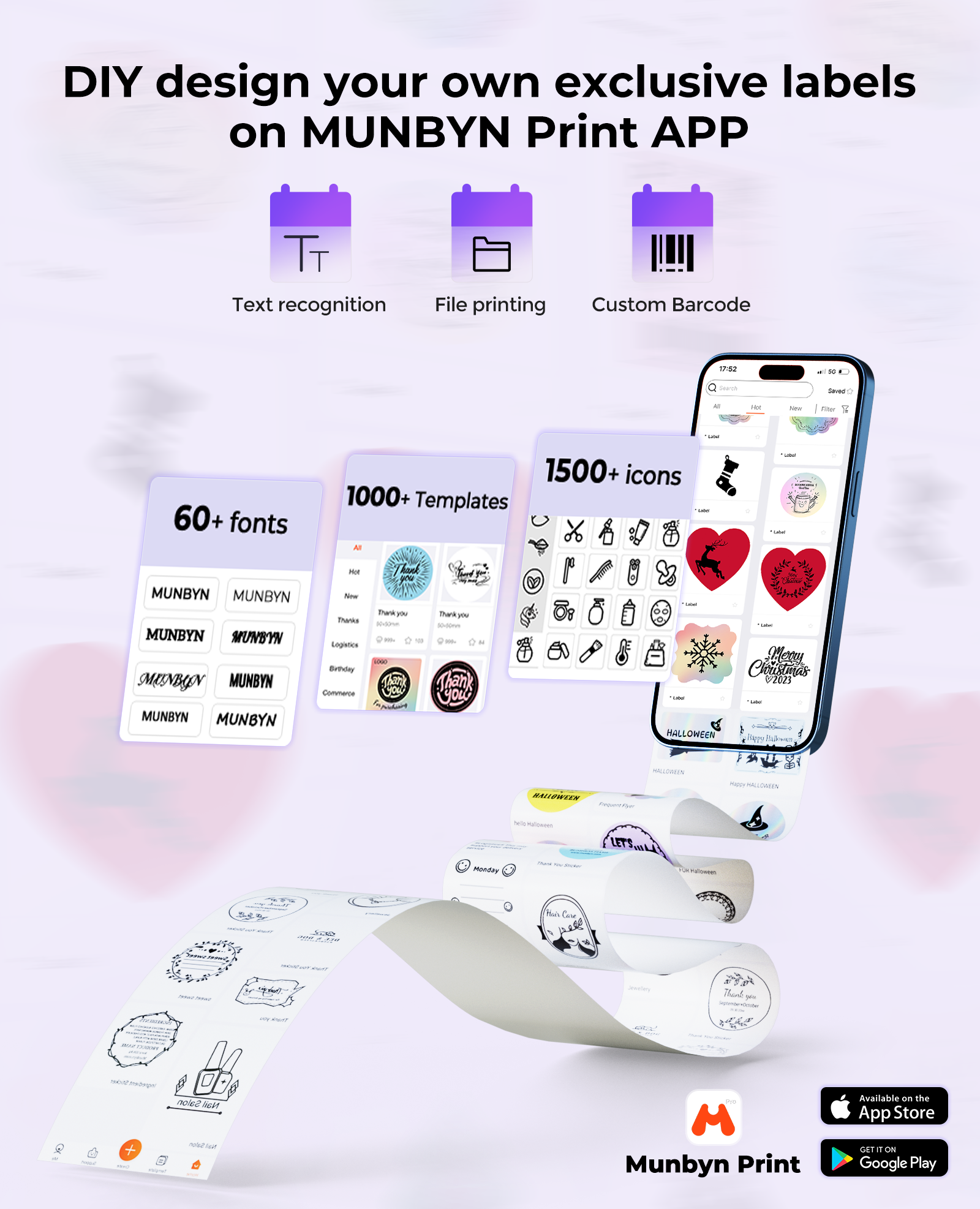 MUNBYN RealWriter 130B Bluetooth Thermal Label Printer