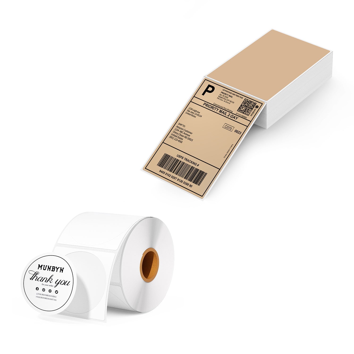 MUNBYN Candle Packaging Label Kit for Custom Packaging