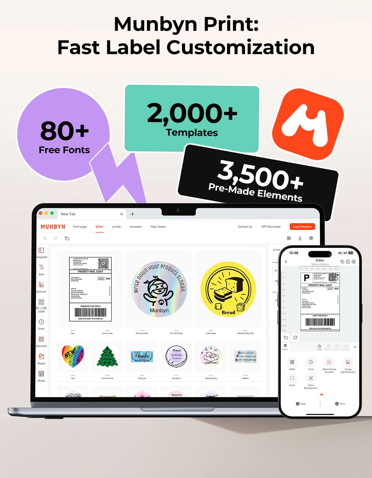 Munbyn Print: Fast Label Customization