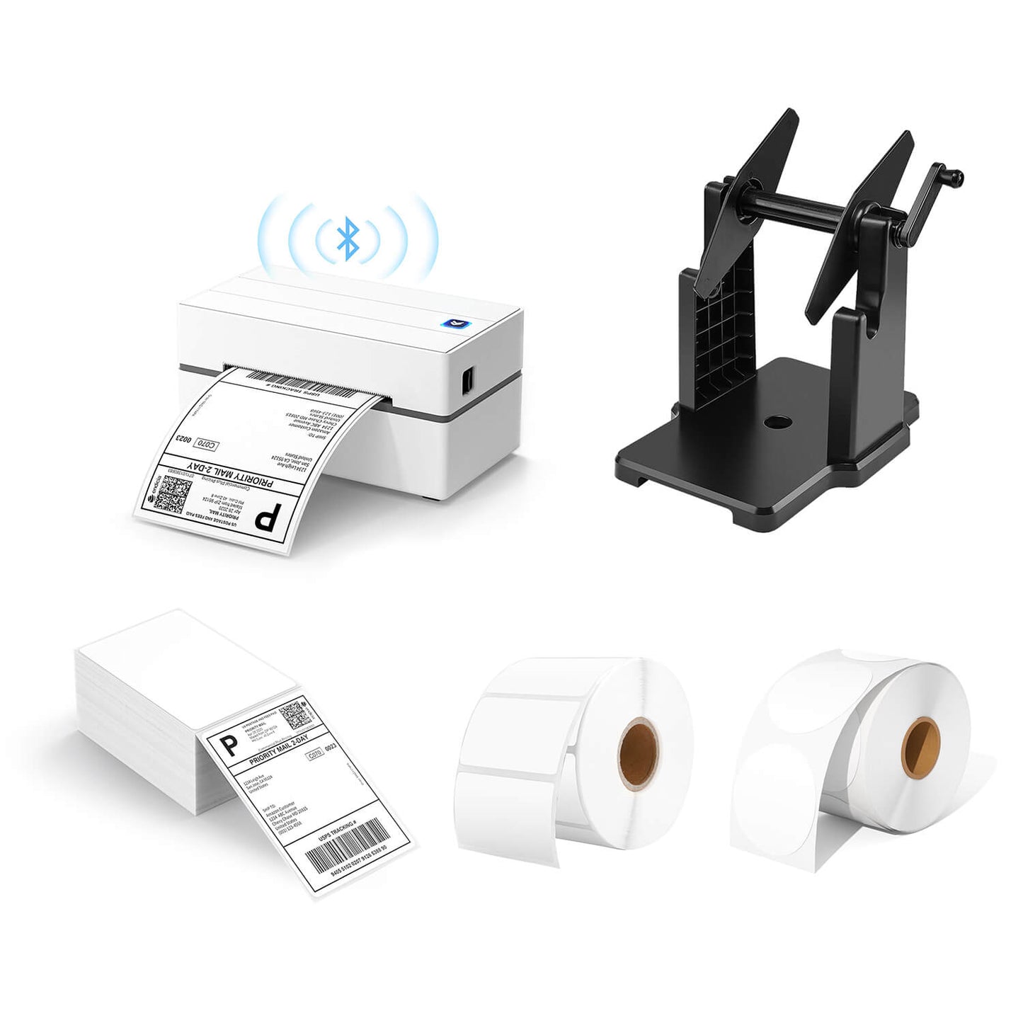 MUNBYN Bluetooth Thermal Label Printer P130B Starter Kit