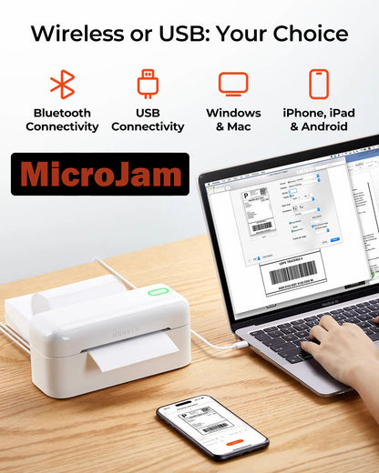 MicroJam MUNBYN RealWriter Bluetooth Thermal Label Printer-NEW