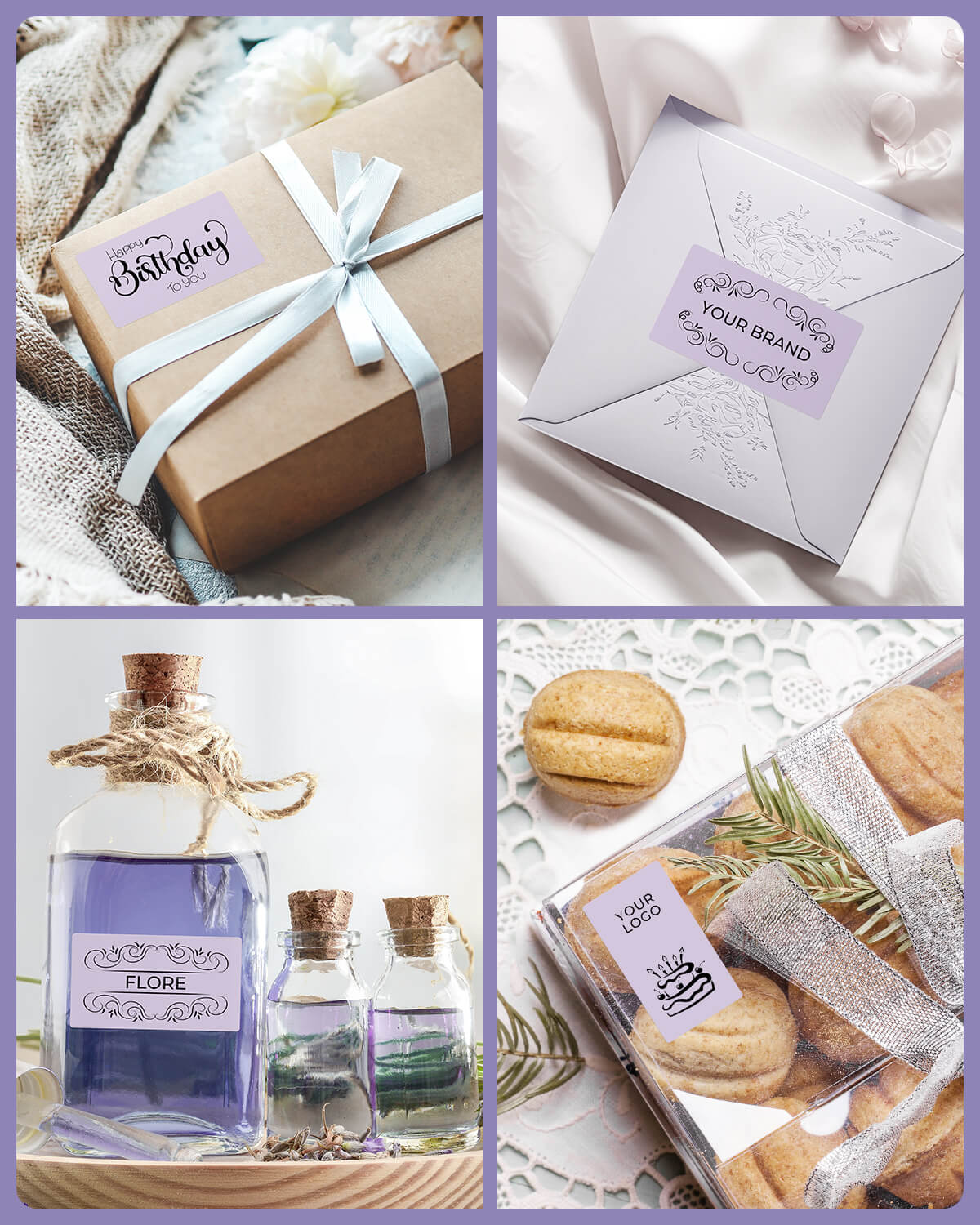 MUNBYN 2.25"x1.25" Generic Rectangle Series Thermal Labels (1000/Roll)