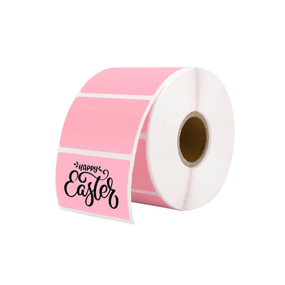 Rectangle labels printed on MUNBYN label printer paper, measuring 2.25 by 1.25 inches, shown in the image.