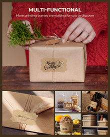 MUNBYN 2.5"x1.5" Kraft Brown Color Thermal Sticker Labels