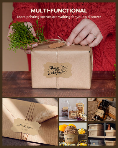 2.5" x 1.5" Kraft Labels