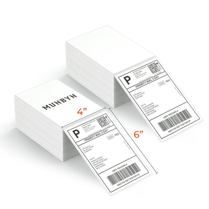 MUNBYN 4x6 Per Fanfold Thermal Direct Shipping Label