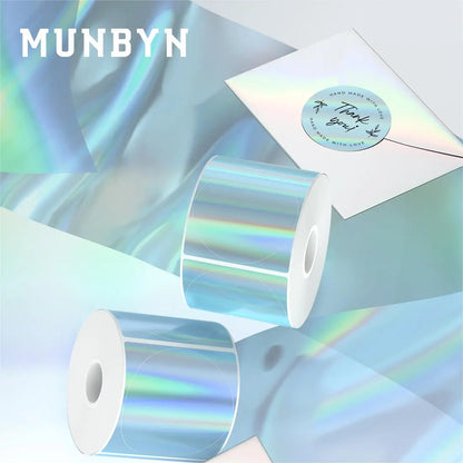 You can use blue holographic thermal labels for various purposes, such as branding and logos, thank you messages, product customization, personalized gifts, event decor, and packaging labels.