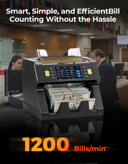 MUNBYN IMC21 Money Counter Machine Mixed Denomination