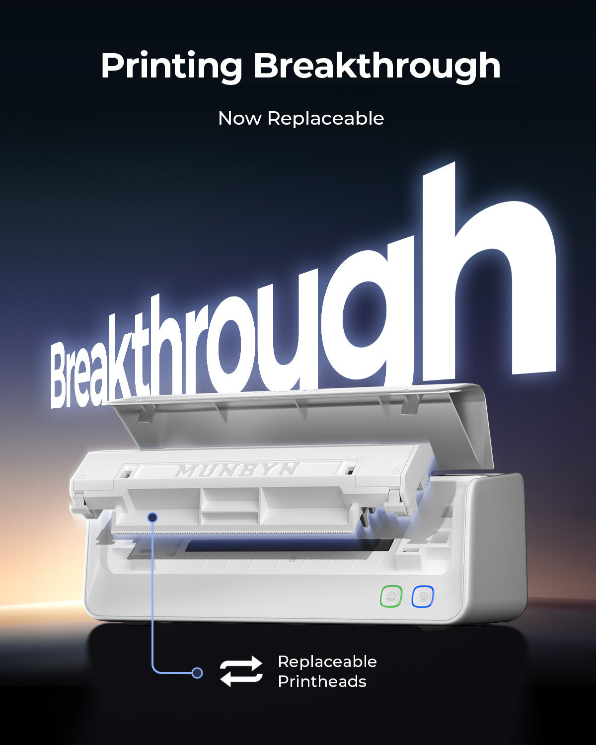 MUNBYN RealWriter 405B Bluetooth Printer & Rectangle Labels Clothing Product Pro Kit