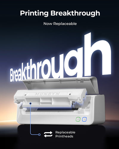 MUNBYN RealWriter 405B Bluetooth Printer & Rectangle Labels Clothing Product Pro Kit