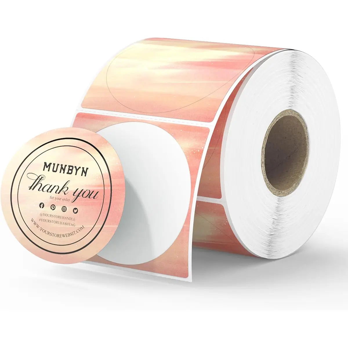 MUNBYN Aurora Series Round Thermal Labels