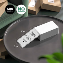 MUNBYN 3”x5" Generic Rectangle Series Fan-Fold Direct Thermal Shipping Labels (500/Stack)