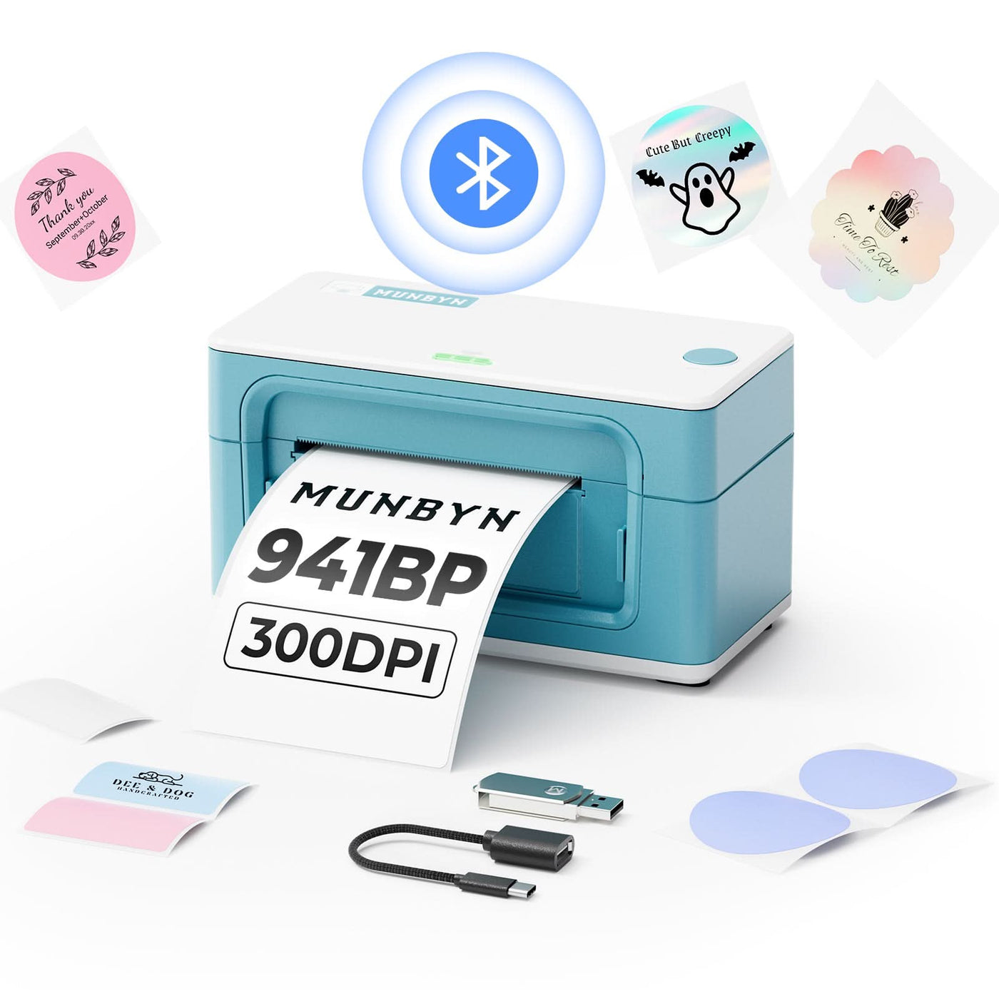 MUNBYN RealWriter 941BP 300dpi thermal label printer