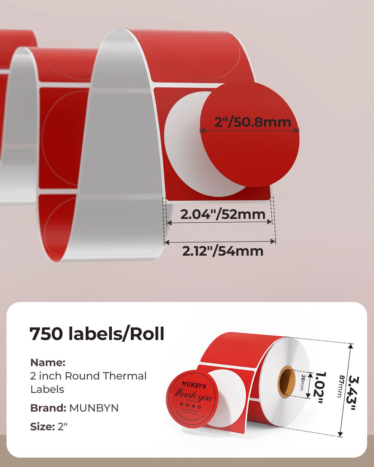 MUNBYN Candle Branding Label Kit for Custom Packaging