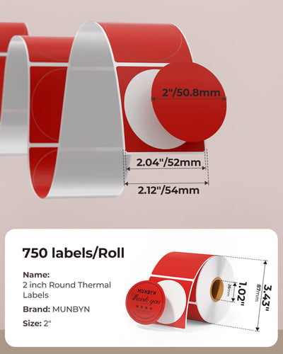 MUNBYN Bakery Branding Label Kit for Custom Packaging