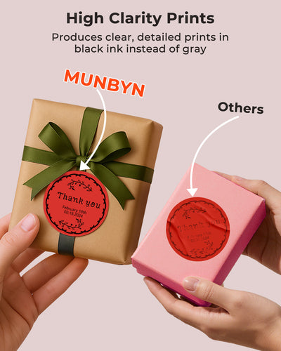 MUNBYN Bakery Branding Label Kit for Custom Packaging