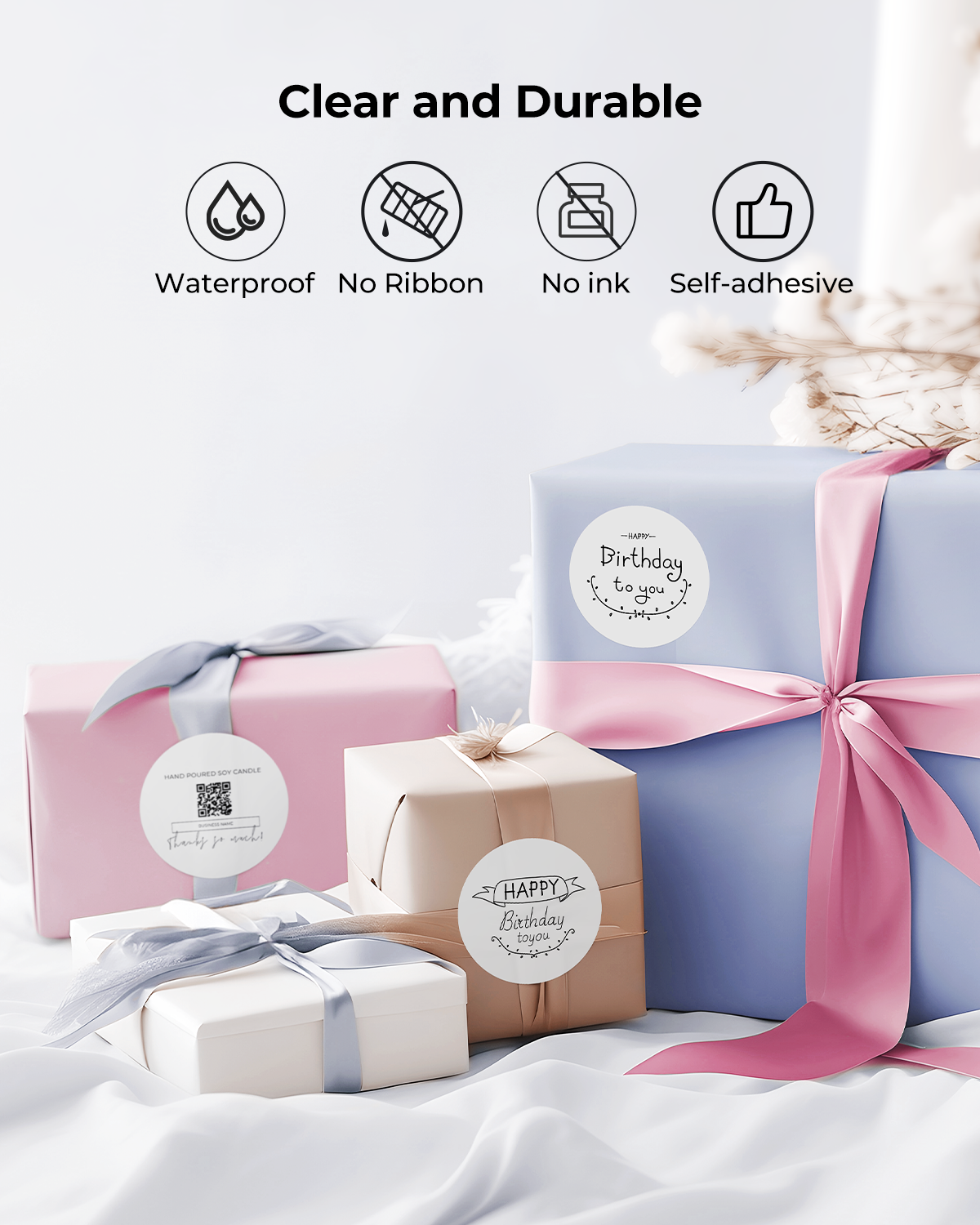 MUNBYN Clothing Branding Label Kit for Custom Packaging