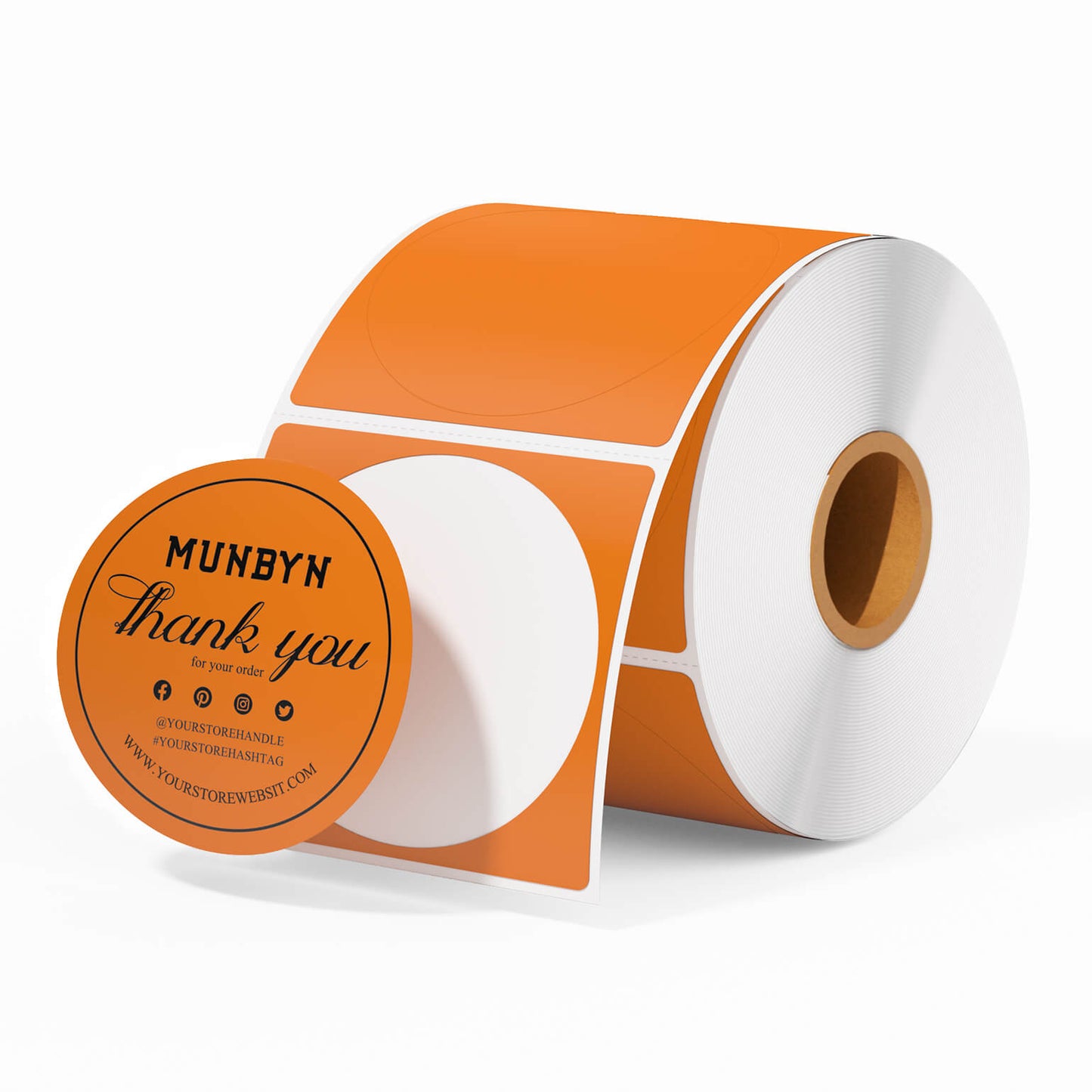 MUNBYN 2"x2" Generic Circle Series Thermal Labels (750/Roll)