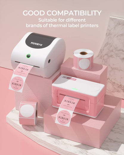 MUNBYN 2"x2" Generic Circle Series Thermal Labels (750/Roll)