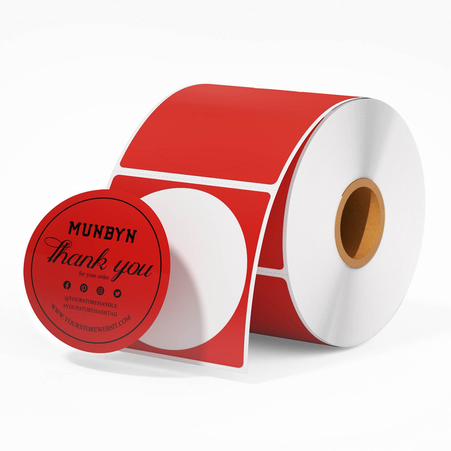 MUNBYN 2"x2" Generic Circle Series Thermal Labels (750/Roll)
