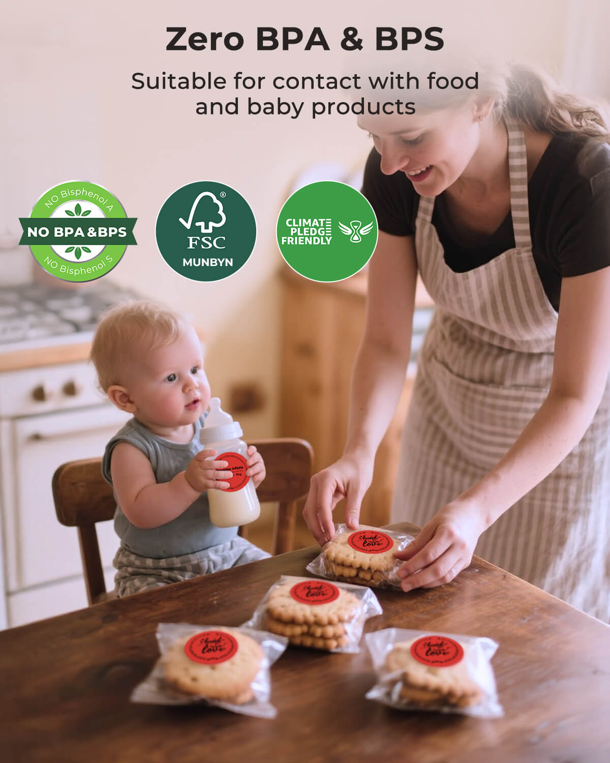 MUNBYN 2"x2" Generic Circle Series Thermal Labels (750/Roll)