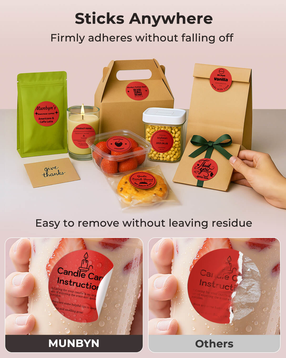 MUNBYN 2"x2" Generic Circle Series Thermal Labels (750/Roll)