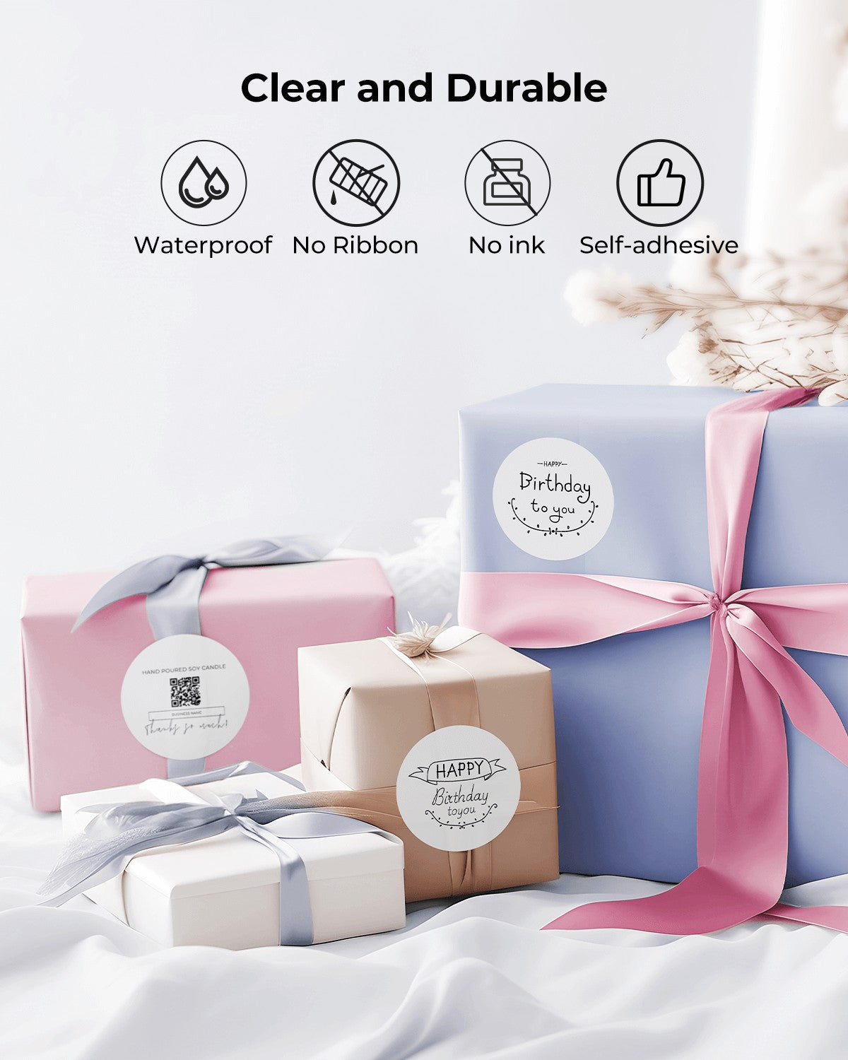 MUNBYN 2"x2" Generic Circle Series Thermal Labels (750/Roll)