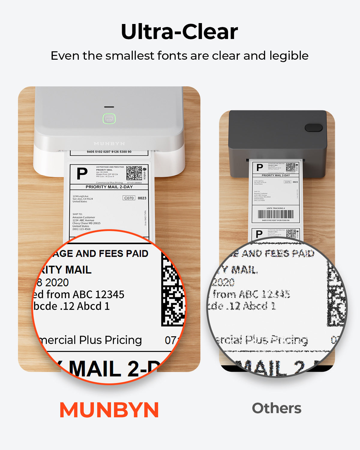MUNBYN RW403B Bluetooth Thermal Label Printer